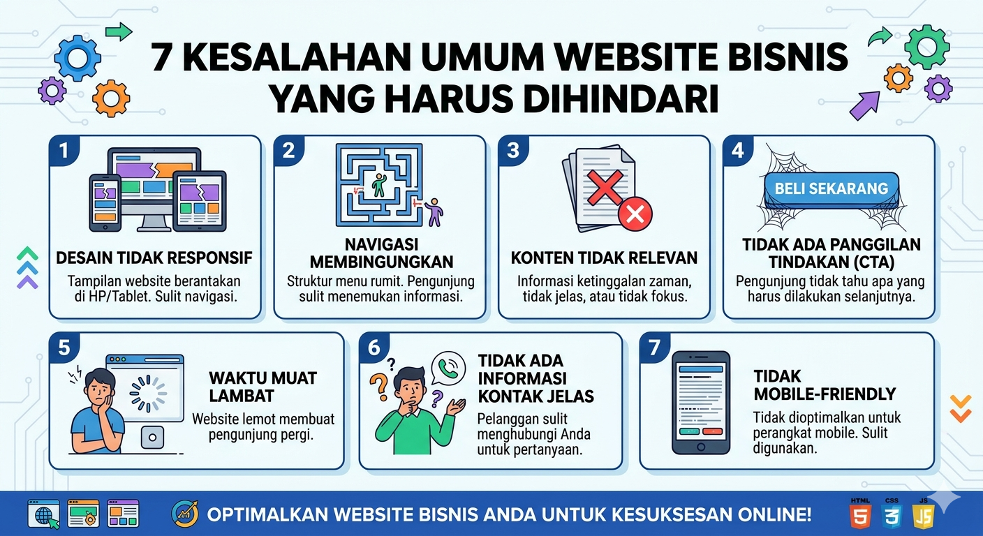 7 Kesalahan Umum Website Bisnis yang Harus Dihindari