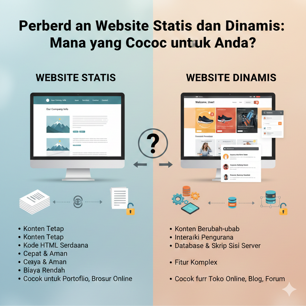 Perbedaan Website Statis dan Dinamis: Mana yang Cocok untuk Anda?